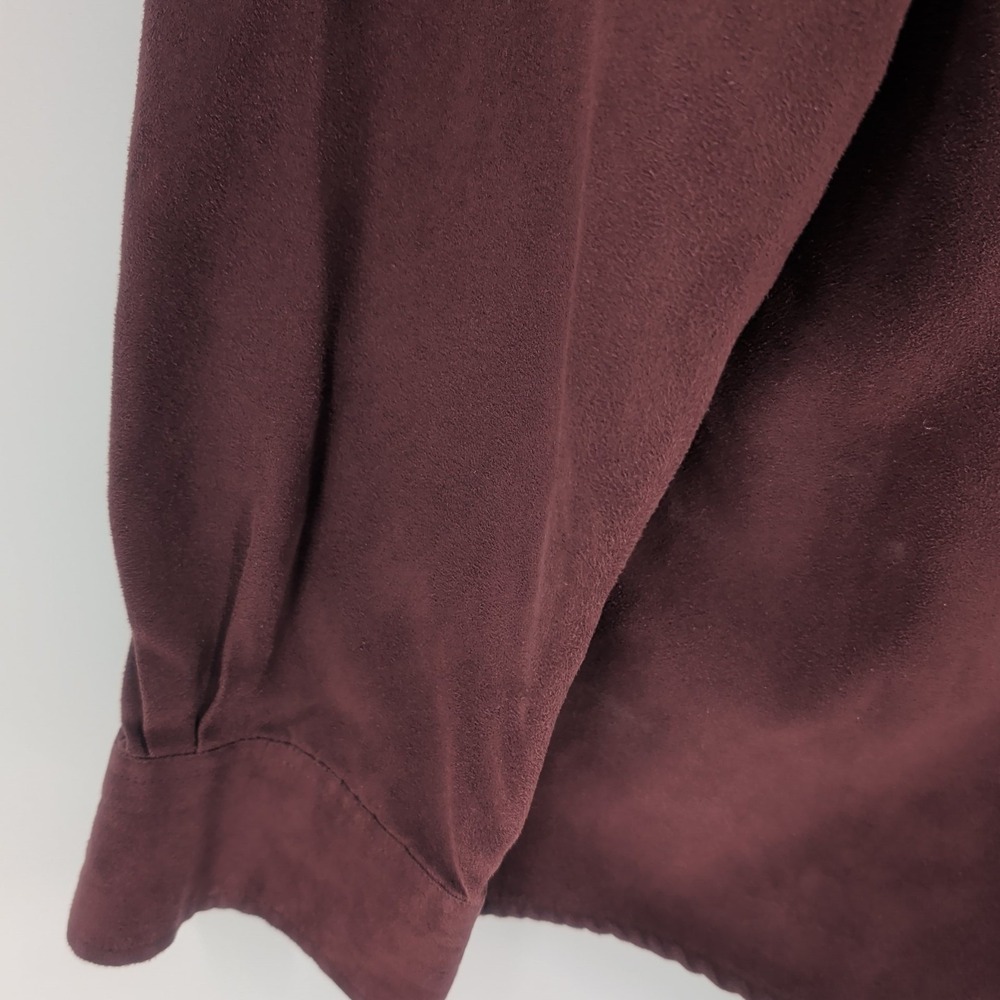 Covington Long Sleeve Western Collared Classic Button-Up Shirt Burgundy Size L - Picture 4 of 9